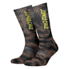 Santa Cruz Step Strip Sock	- Black/Brown Tie Dye