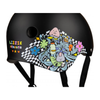 187 Killer Pads Certified Helmet Lizzie L/XL ADULT - Black/Floral