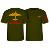 Powell Peralta Bones Brigade Bomber T-shirt - Military Green