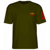 Powell Peralta Bones Brigade Bomber T-shirt - Military Green