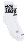 RIPNDIP LOVE YOU MID SOCKS - WHITE