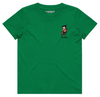 No Chaos Betty  Panther Kids Tee Green & White