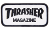 THRASHER MAGAZINE LOGO WHITE/BLACK PATCH