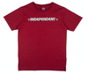 Kids Independent Truck Co. Bar Cross T Shirt - Maroon