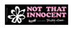 WELCOME X BRITNEY SPREARS NOT THAT INNOCENT BUMPER STICKER BLACK 225X75MM