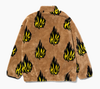 HUF FLAMIN' ZIP SHERPA FLEECE - OATMEAL