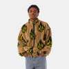 HUF FLAMIN' ZIP SHERPA FLEECE - OATMEAL