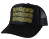 BEETLEJUICE X WELCOME - THREE TIMES TRUCKER HAT - BLACK