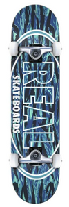 Real Stealth Oval Large Factory Complete Skateboard Multi 7.75"- Blue