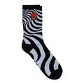 SPITFIRE BIGHEAD FILL EMB SWIRL SOCKS  - WHITE / BLACK