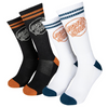 SANTA CRUZ KICK 2 PACK SOCKS - BLACK PUMPKIN