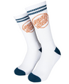 SANTA CRUZ KICK 2 PACK SOCKS - BLACK PUMPKIN