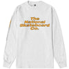 THE NATIONAL SKATEBOARD CO. LONG SLEEVE OUTLINE TEE ASH GREY