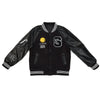 SCUM NO FRIENDS VARSITY JACKET - BLACK