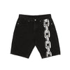 SCUM CHAIN DENIM SHORT - BLACK