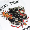 Stay True Panther Tee in White